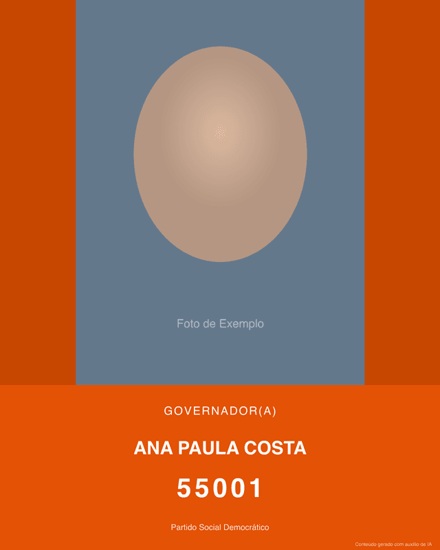 Santinho gerado por IA — PSD