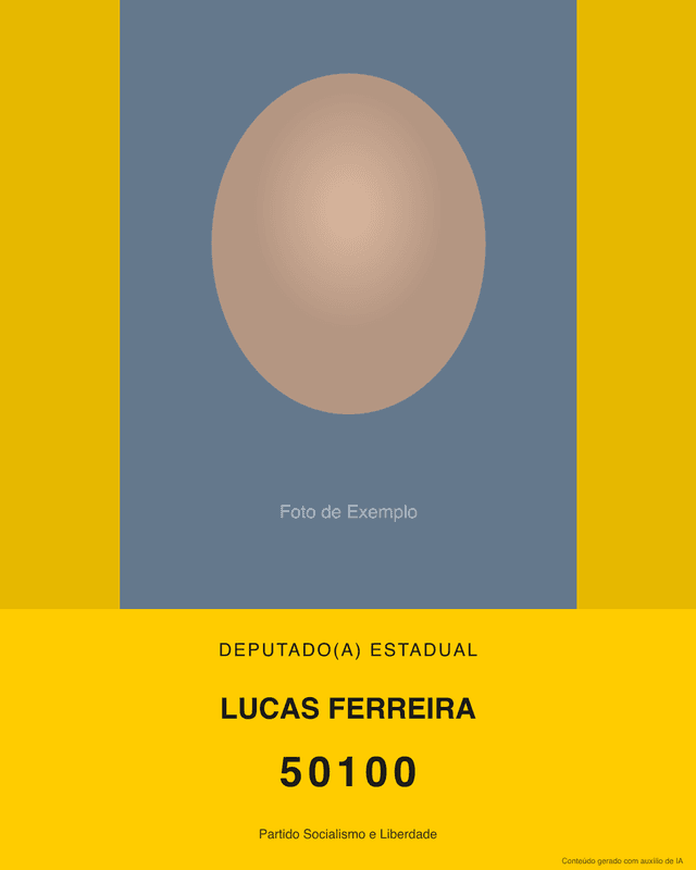 Santinho gerado por IA — PSOL