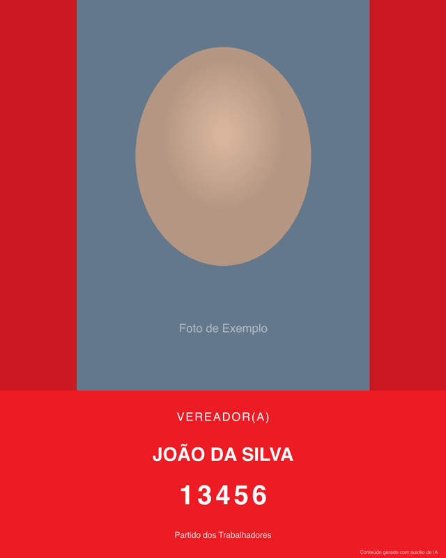 Santinho gerado por IA — PT