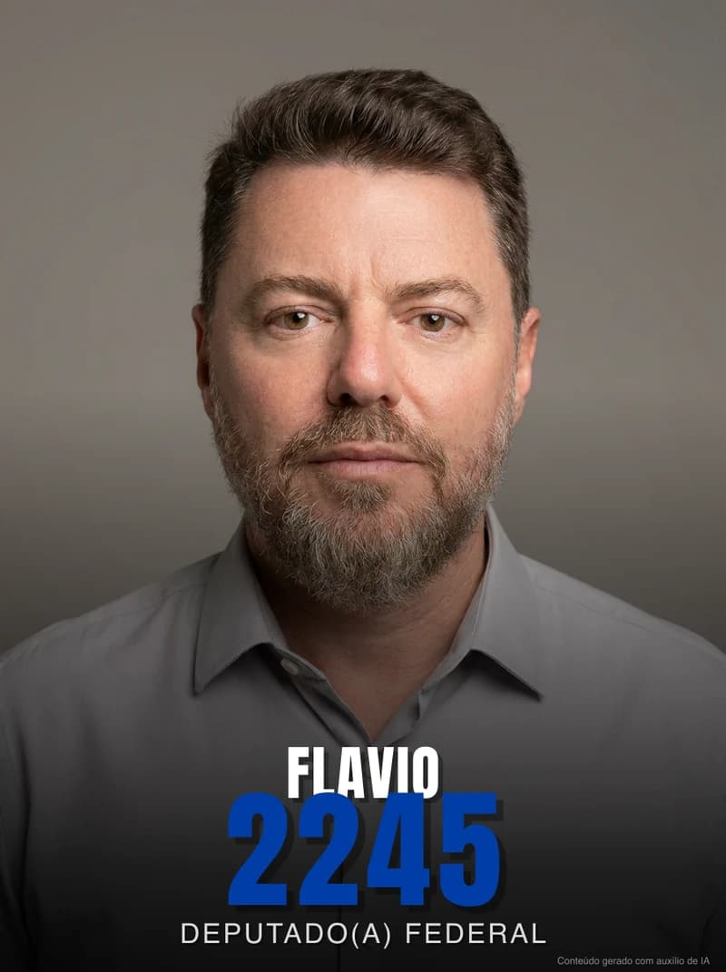 Santinho de exemplo nas cores do PL
